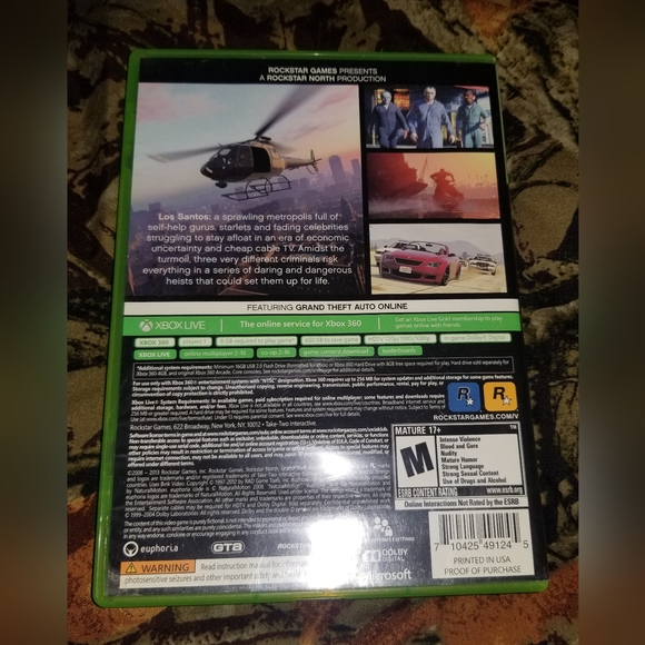 Video Game Grand Theft Auto V for Xbox 360 2-Disc - Picture 3 of 3
